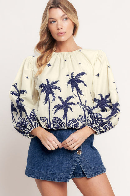 BOHO CONSTELLATION  WOVEN TOP - Detail View 6