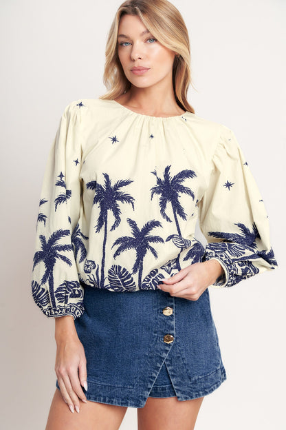 BOHO CONSTELLATION  WOVEN TOP - Side View