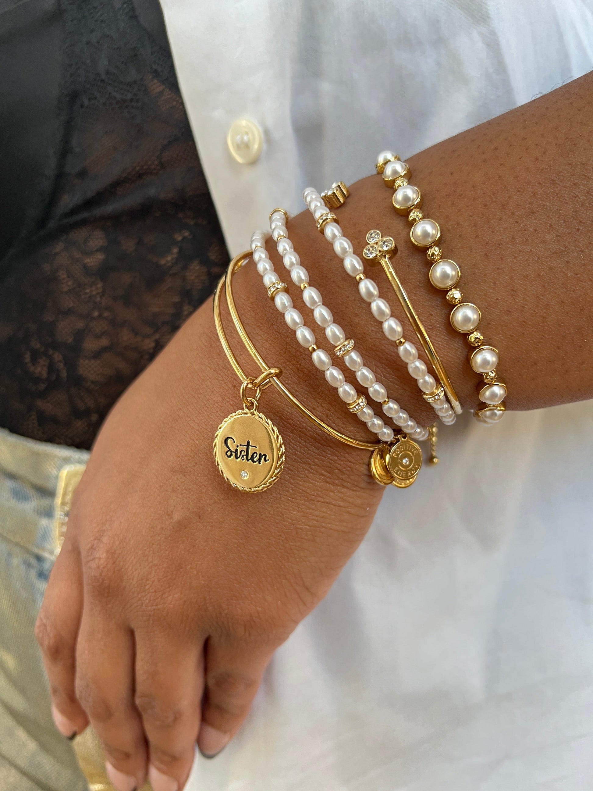Freshwater Pearl Bracelet - Alex and Ani - Detail View 8