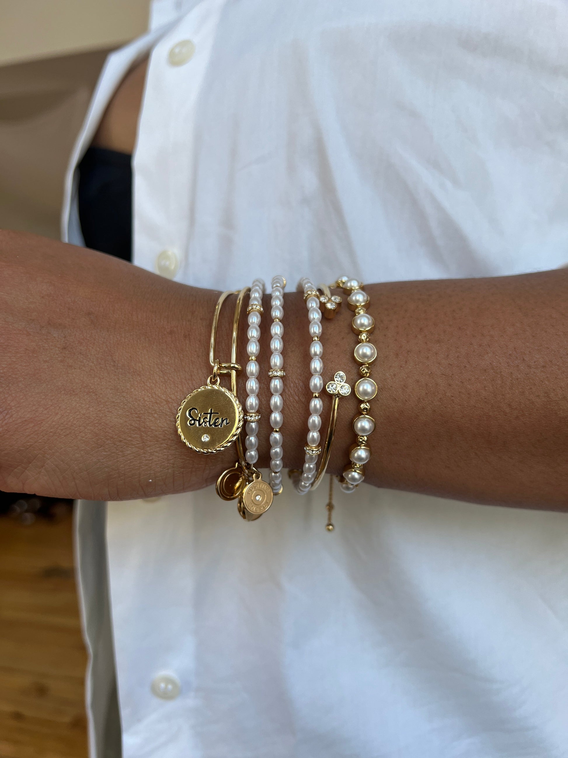 Freshwater Pearl Bracelet - Alex and Ani - Detail View 7