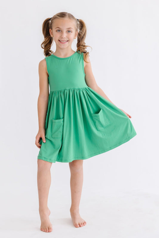 Irish Green Tank Pocket Twirl Dress