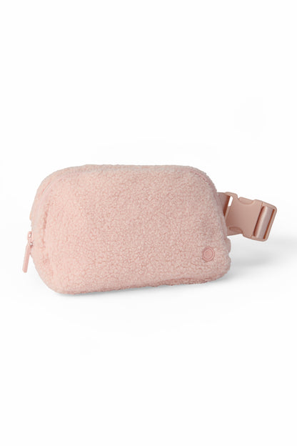 Light Pink Fleece Belt Bag - Detail View 4