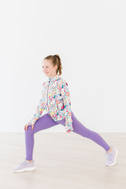 Playful Purple Active Legging - Back View