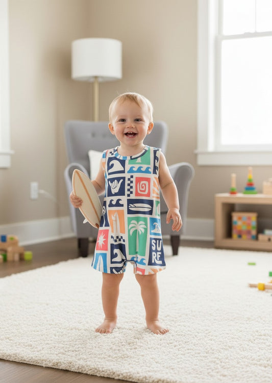 Summer Surfer One-Piece Romper