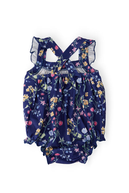 Sunny Meadow Ruffle Cross Back Romper