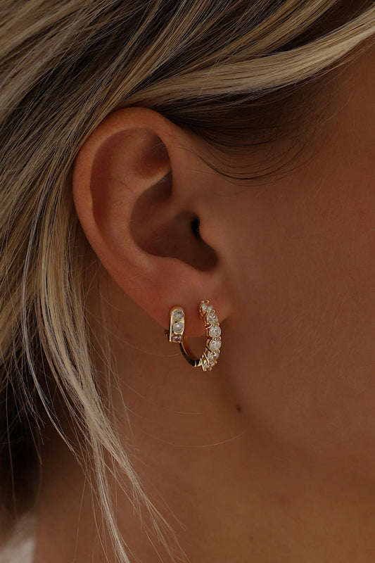 ÉLAN CZ HOOP EARRINGS