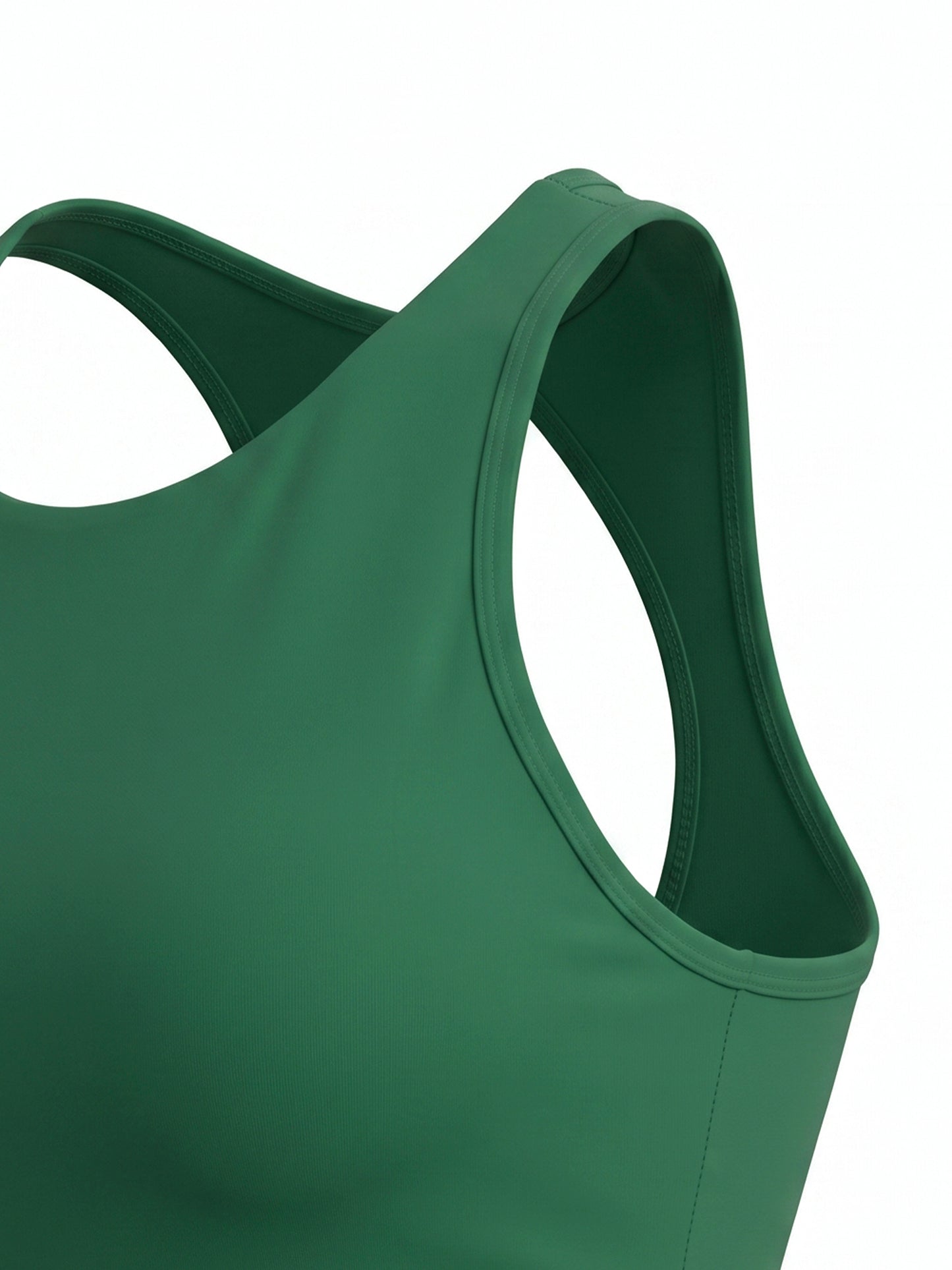 Contrast Band Cropped Sports Bra