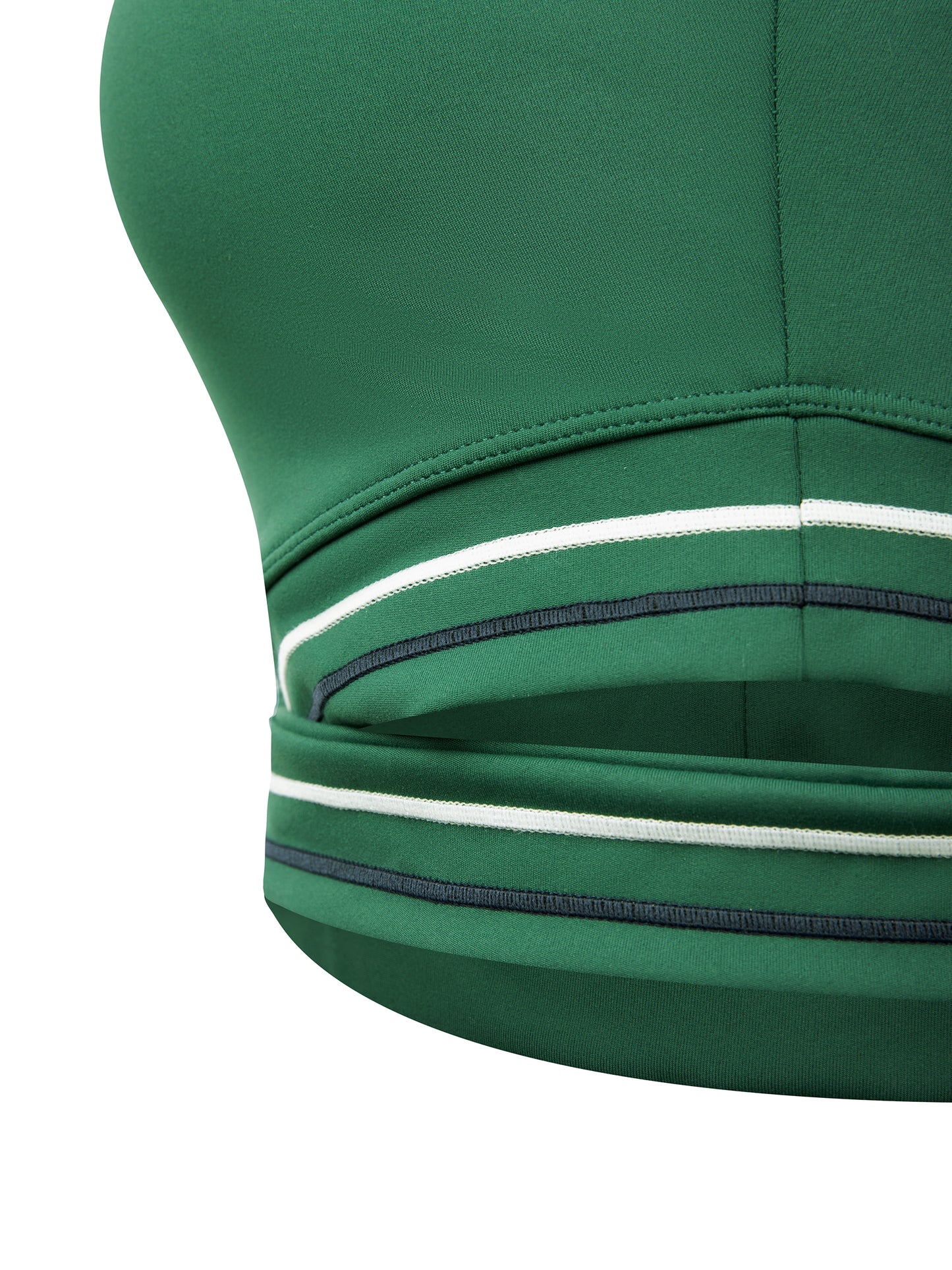 Contrast Band Cropped Sports Bra