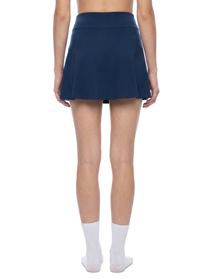 Women's A-Line Contrast Panel Slit Mini Skort