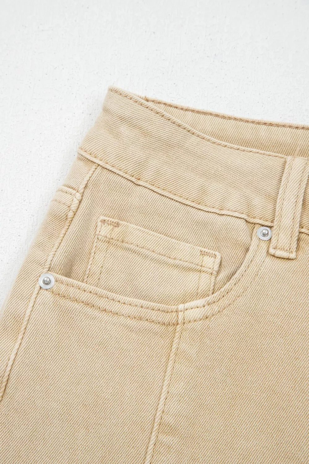 Seamed Center Wide Leg Cropped Jeans