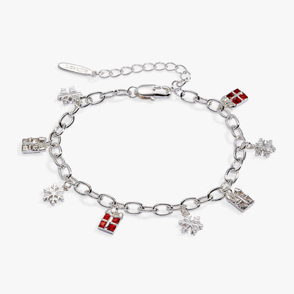 Snowflakes & Presents Multi Charm Bracelet