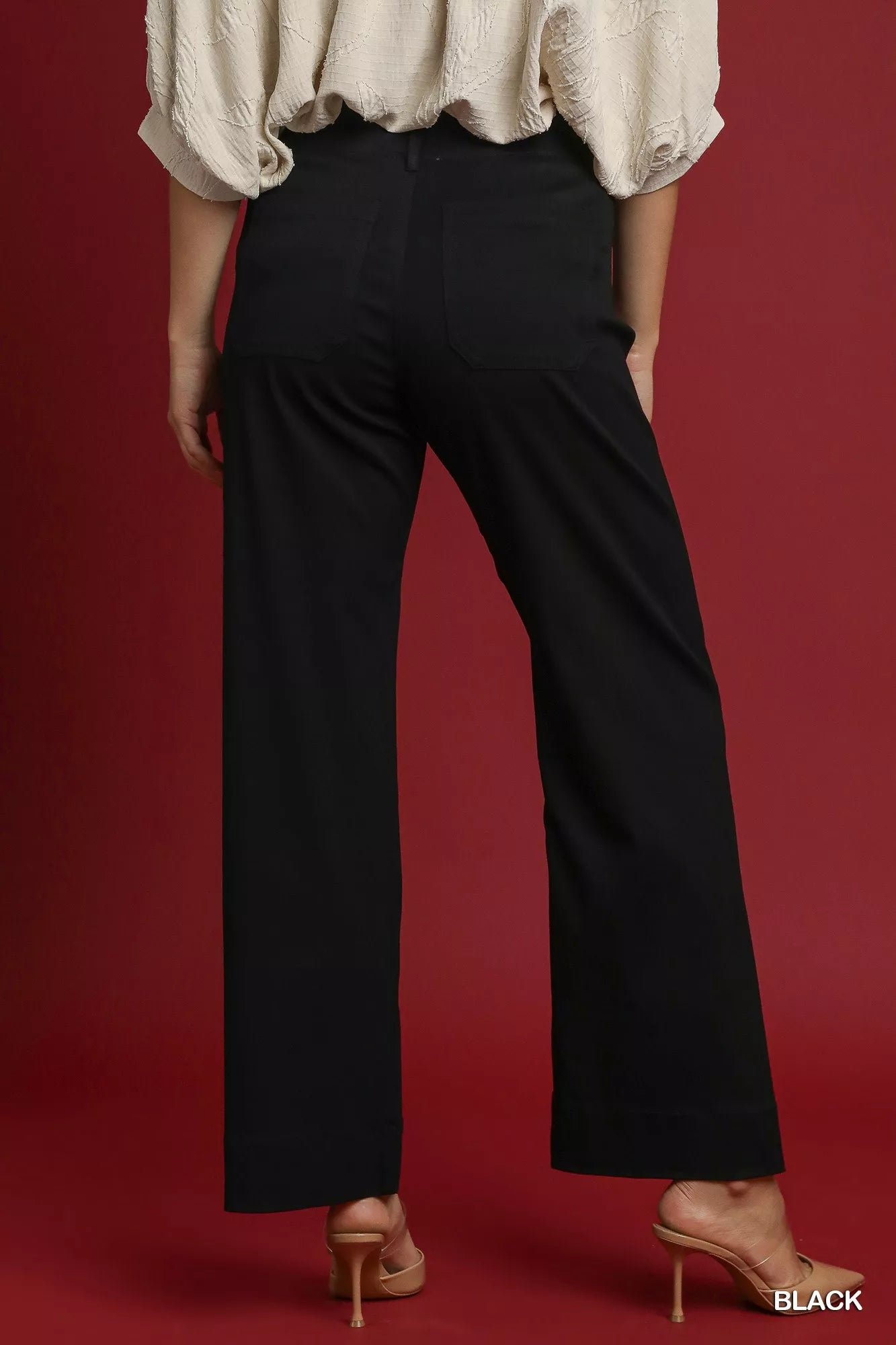 Favorite Button Stretched Pants - Side View