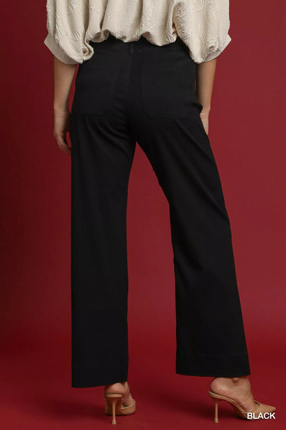 Favorite Button Stretched Pants - Side View