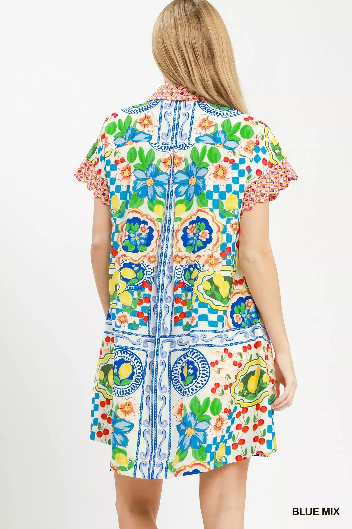 Mediterranean Print Dress