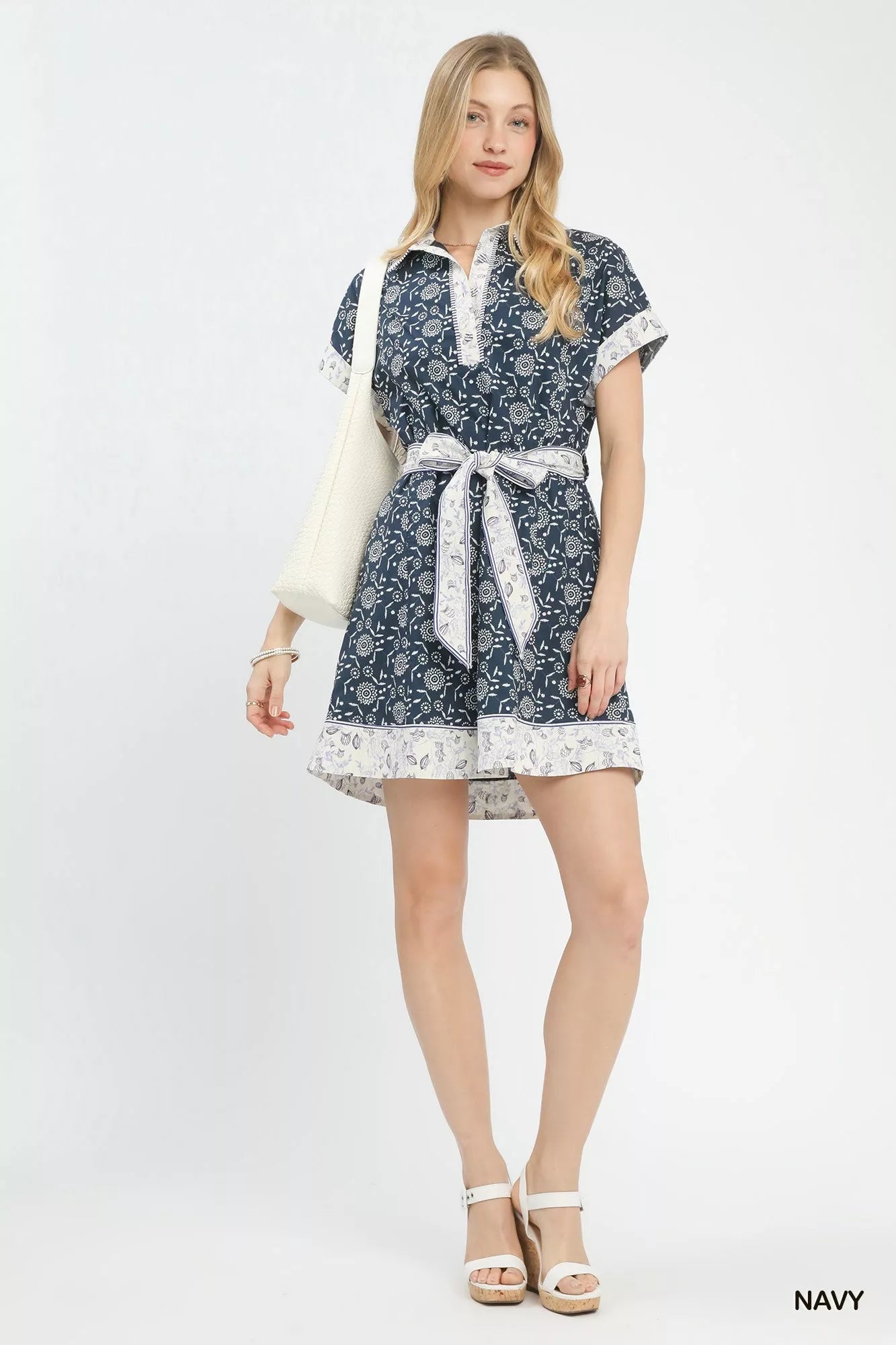 Belted Shirt Dress - Side View
