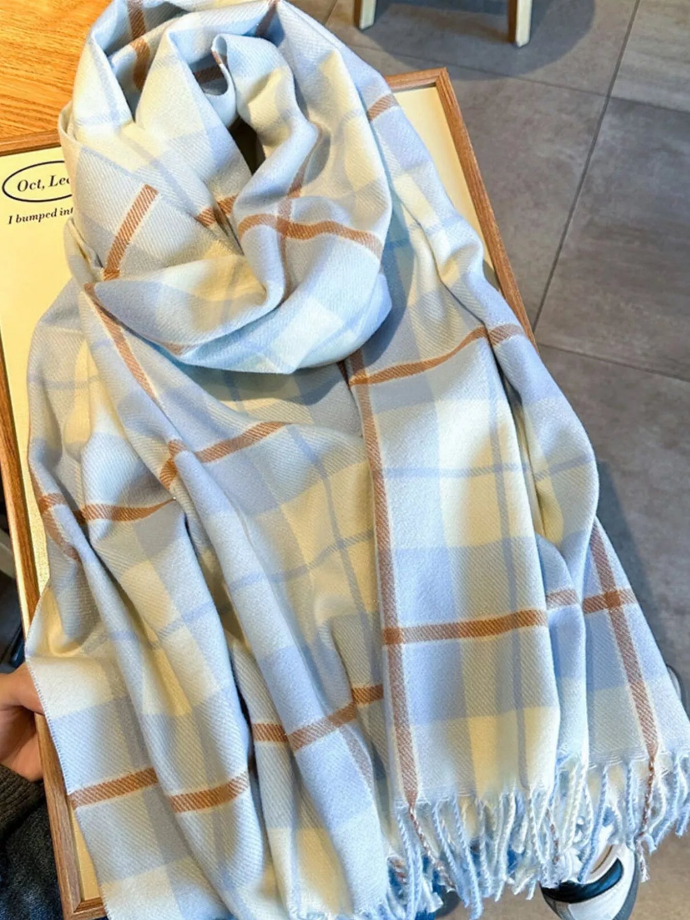 Classic Plaid Fringe Scarf