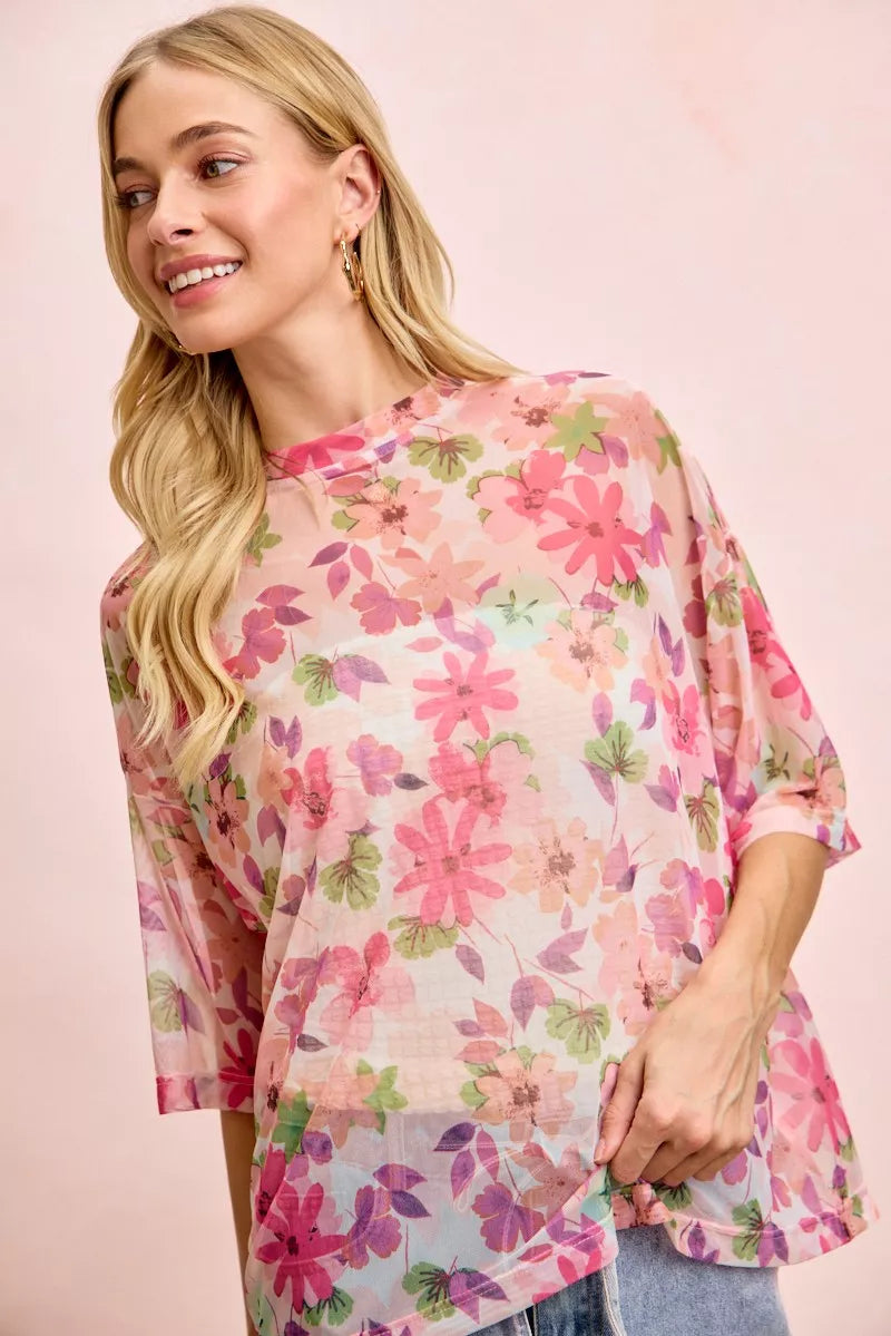 Spring Fling Mesh Top