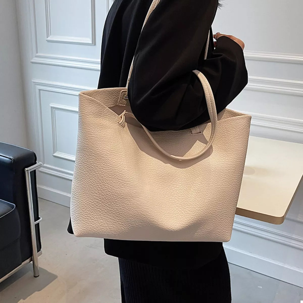 Vegan Leather Tote Bag