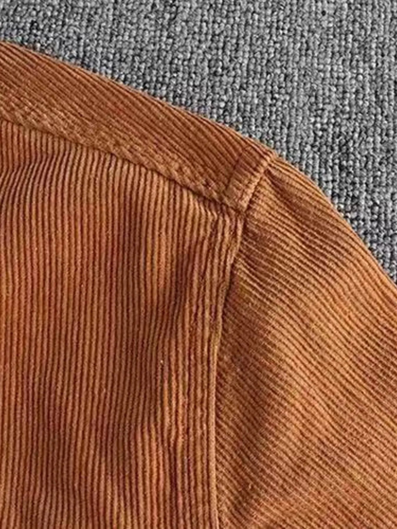 Men's Corduroy Long Sleeve Button Up Shirt