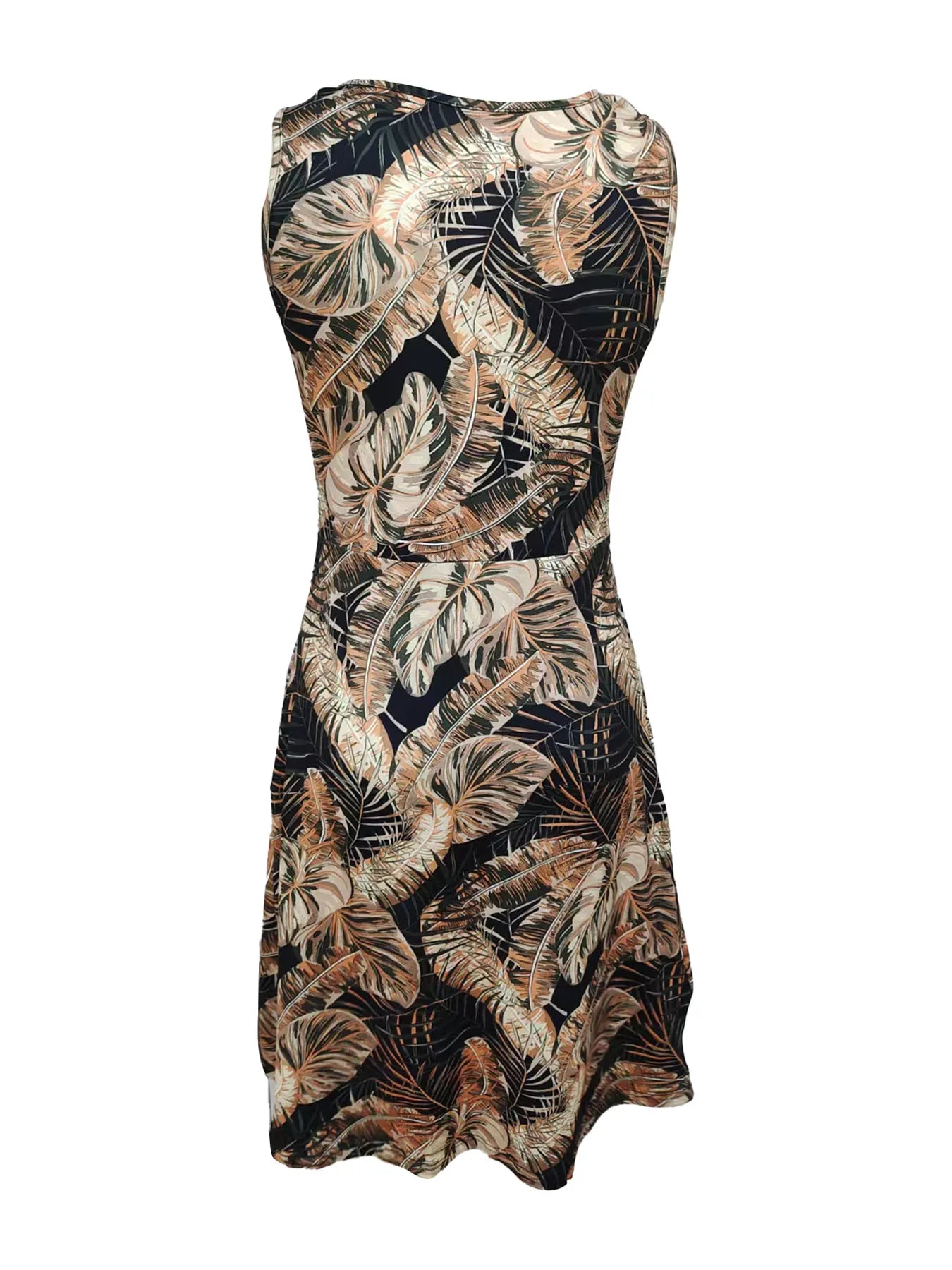 Tropical Sleeveless Summer Dress