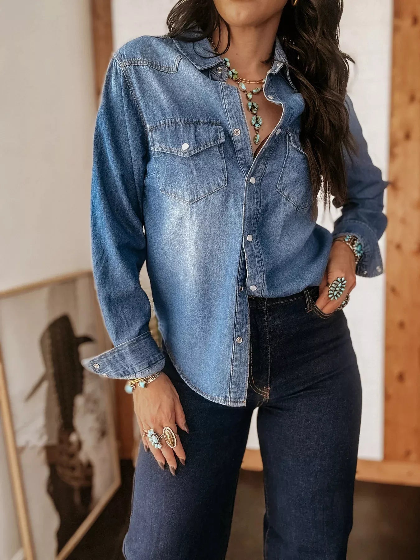 Button Down Denim Shirt