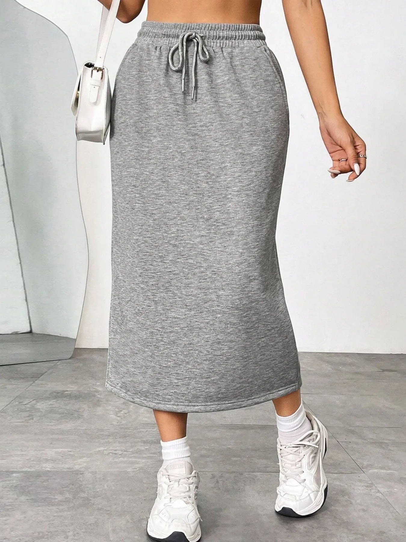 Casual Comfort Drawstring Skirt