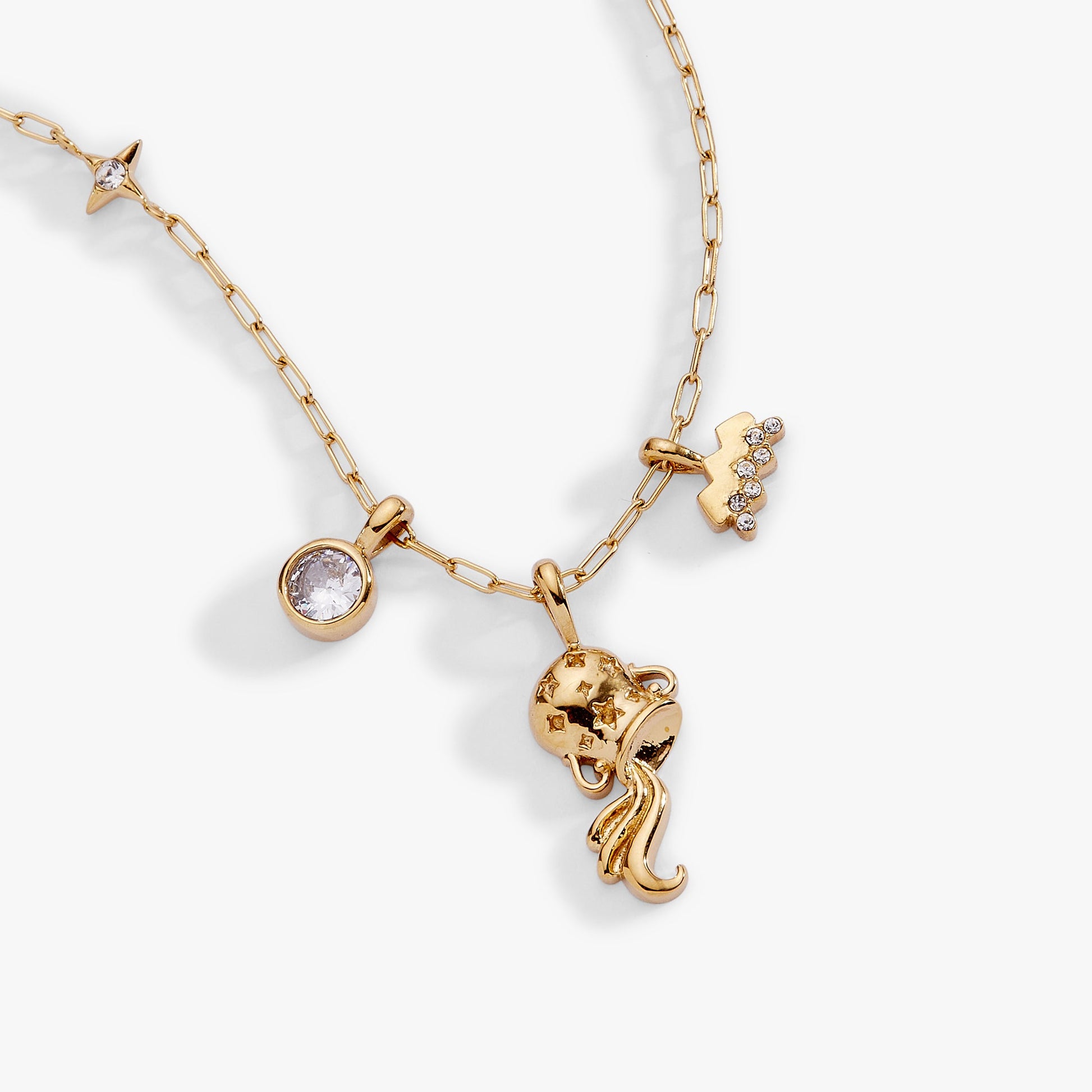 Aquarius Zodiac Charm Cluster Necklace - Alex and Ani - Detail View 4