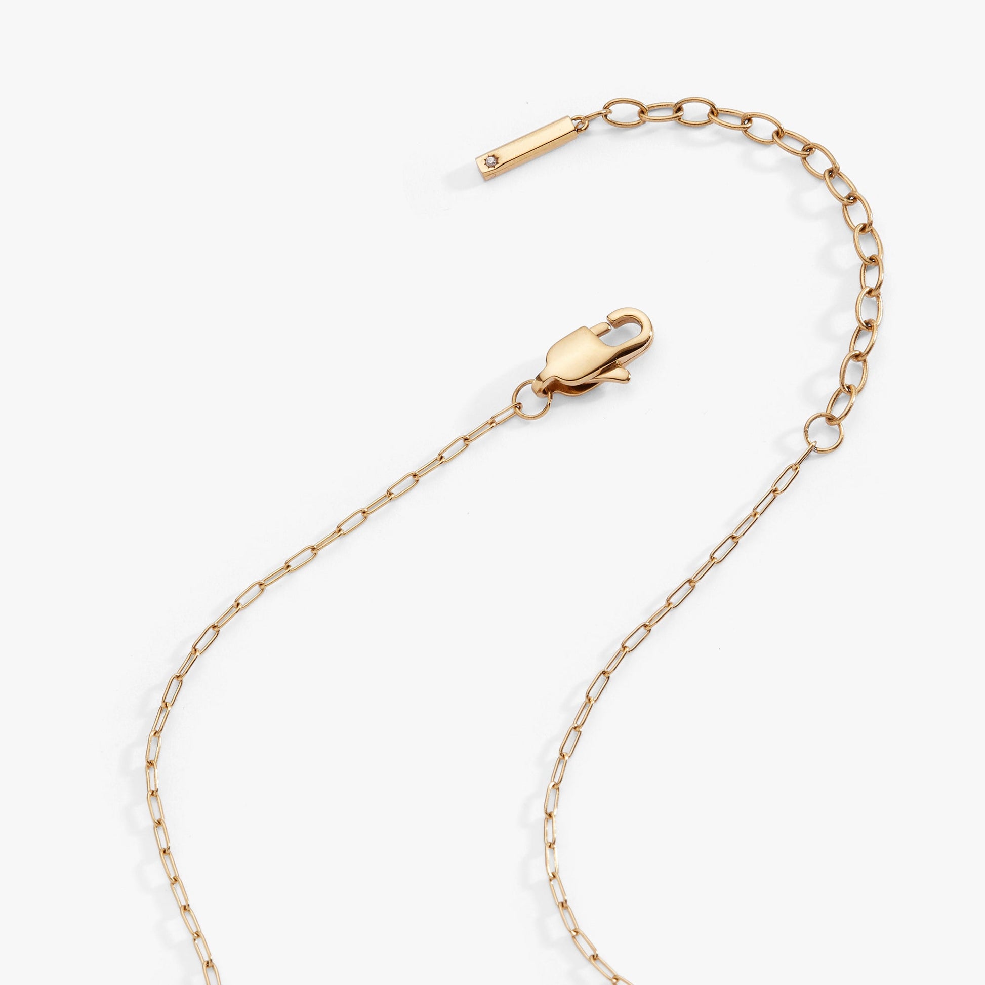 Cancer Zodiac Charm Cluster Necklace - Side View