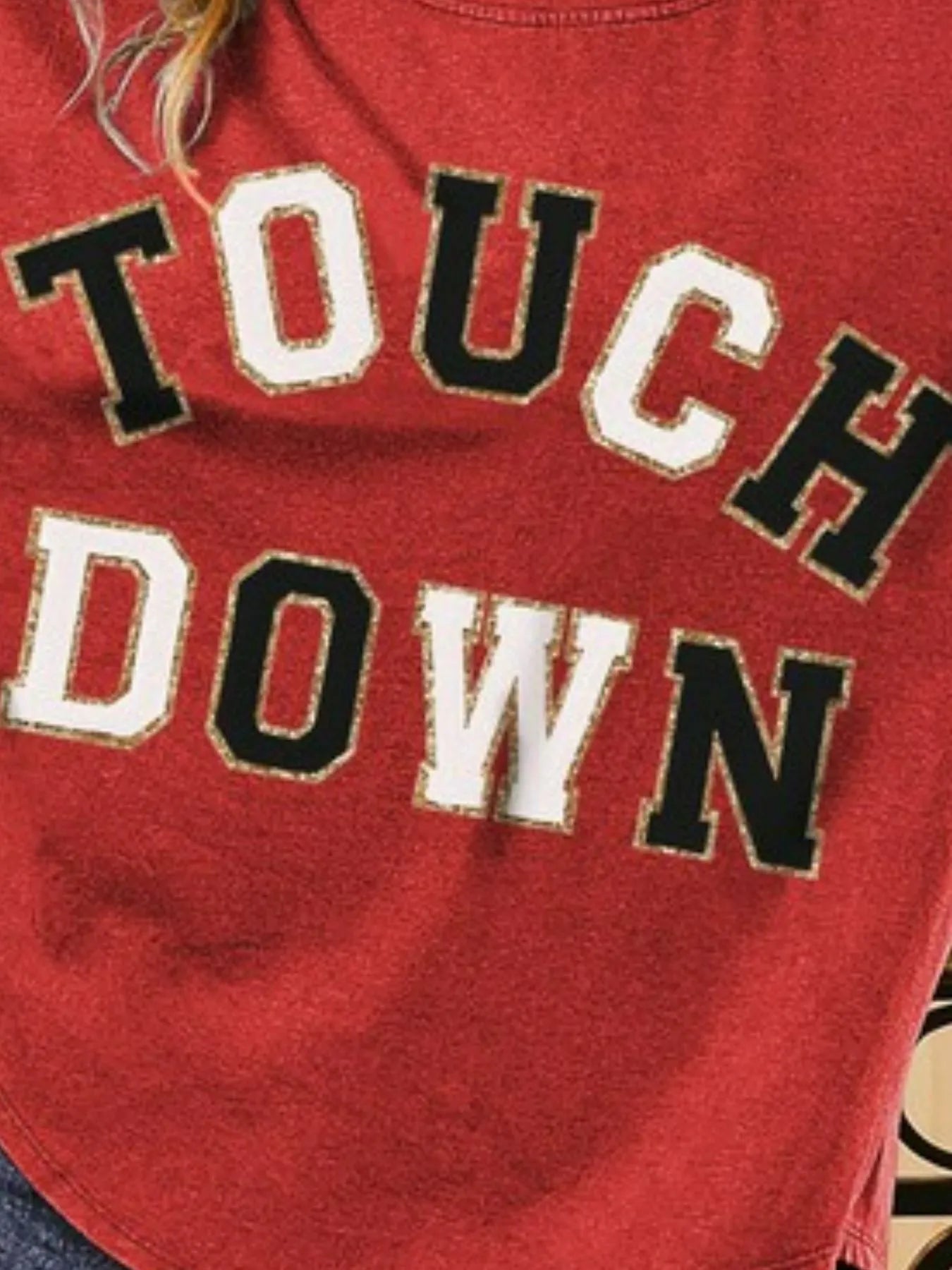 TOUCHDOWN Oversized Graphic T-Shirt