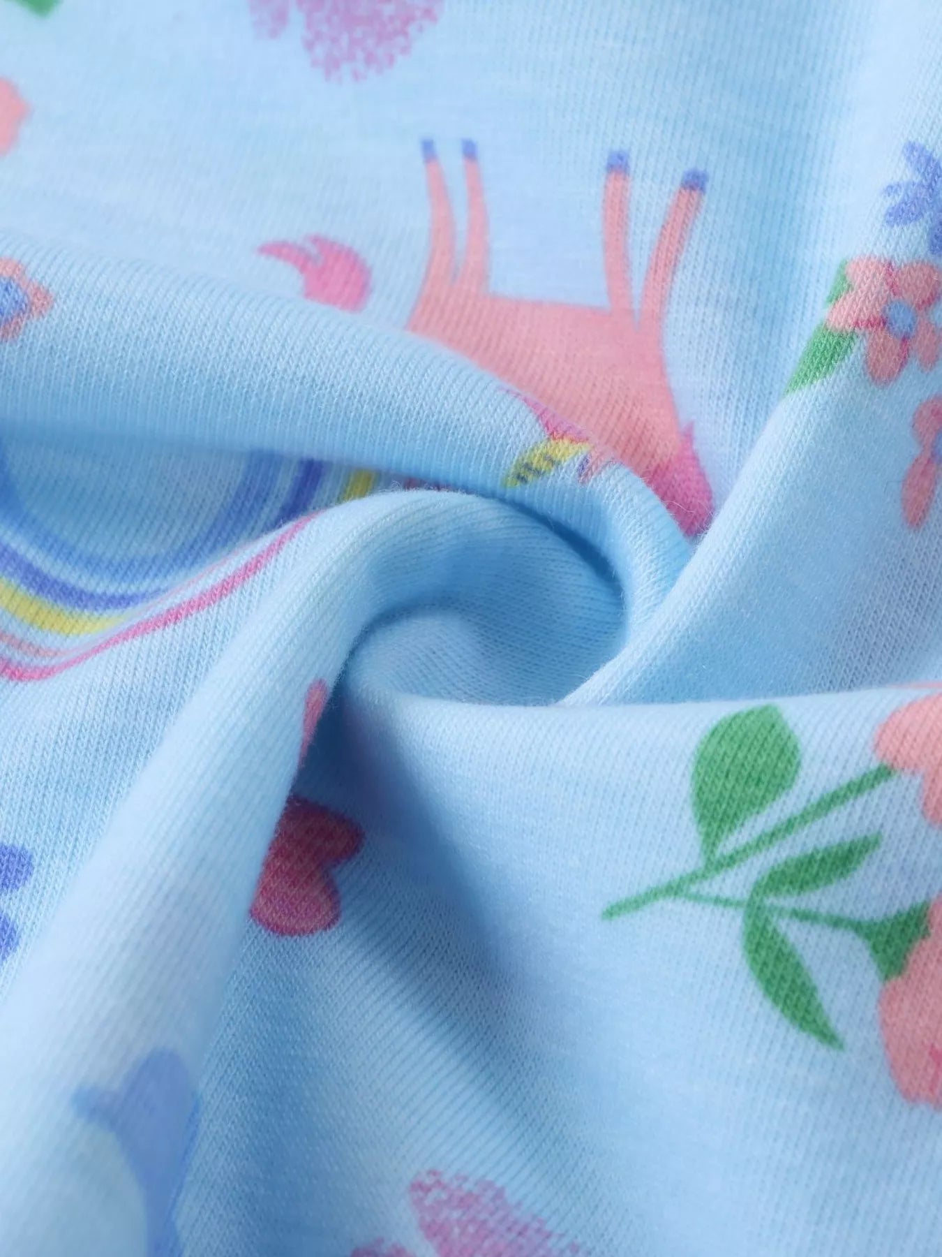 Girl's Unicorn Rainbow Print Dress
