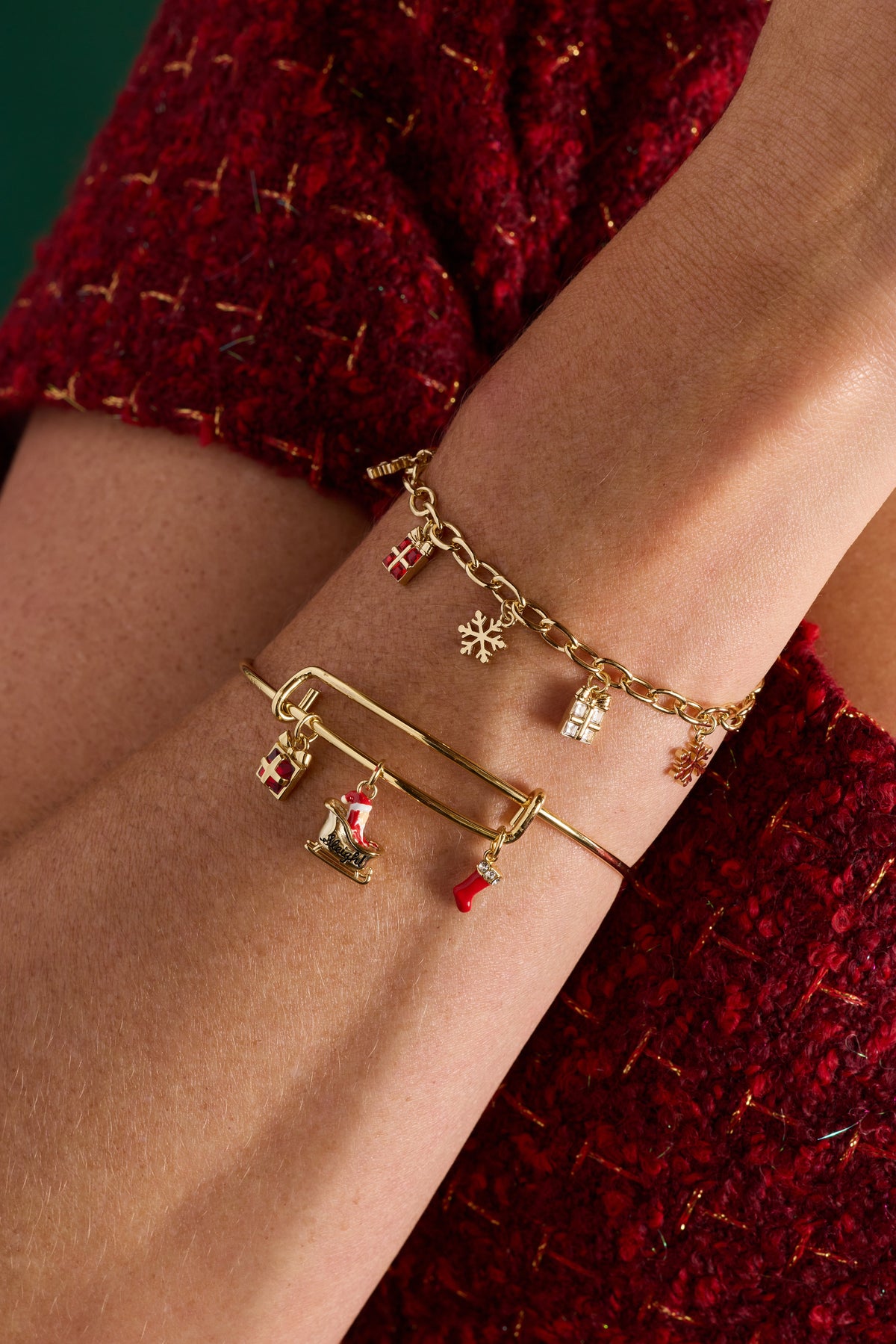 'Sleigh' Santa Slay Multi-Charm Bangle