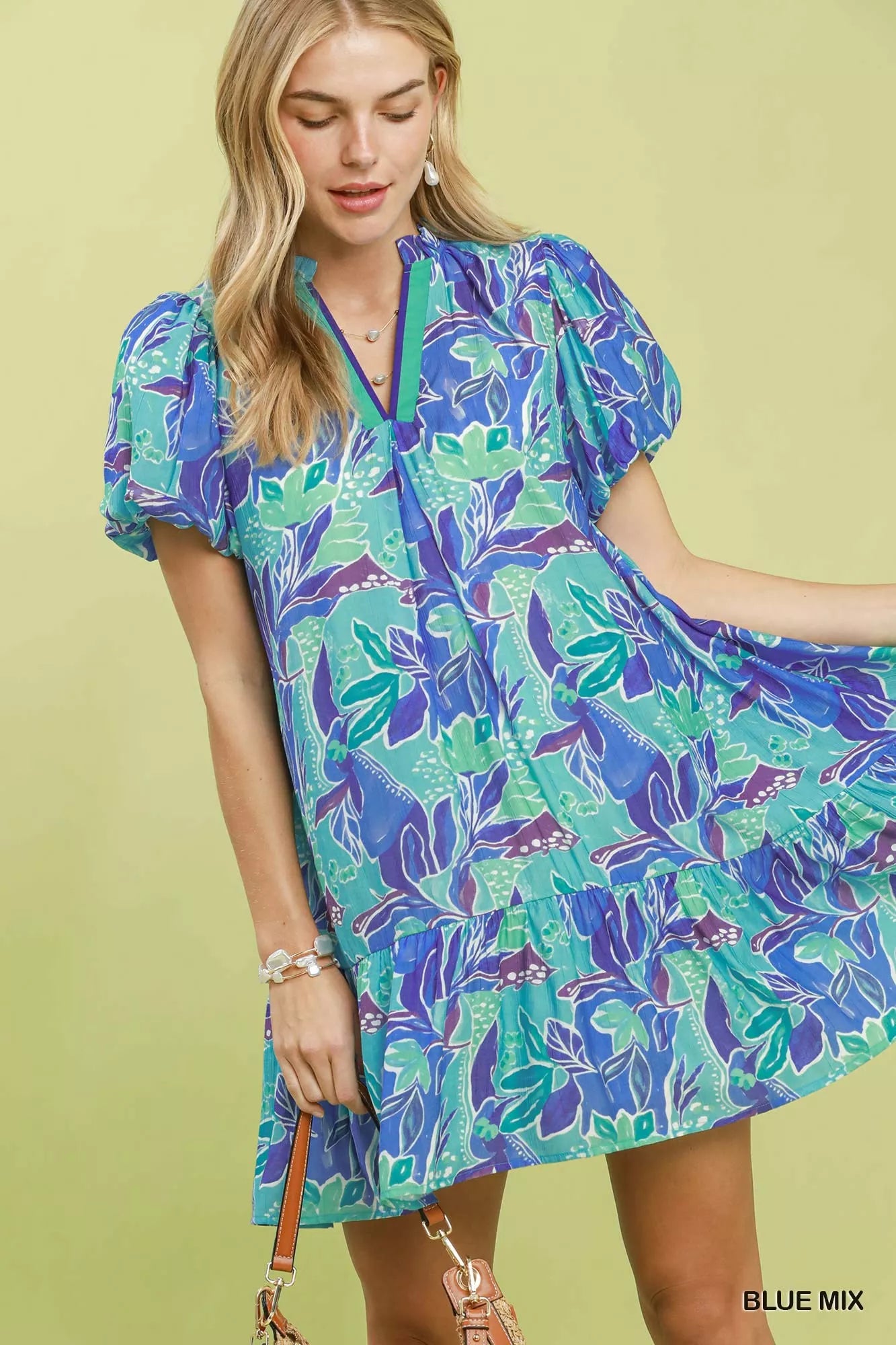 Tropical Bloom Mini Dress