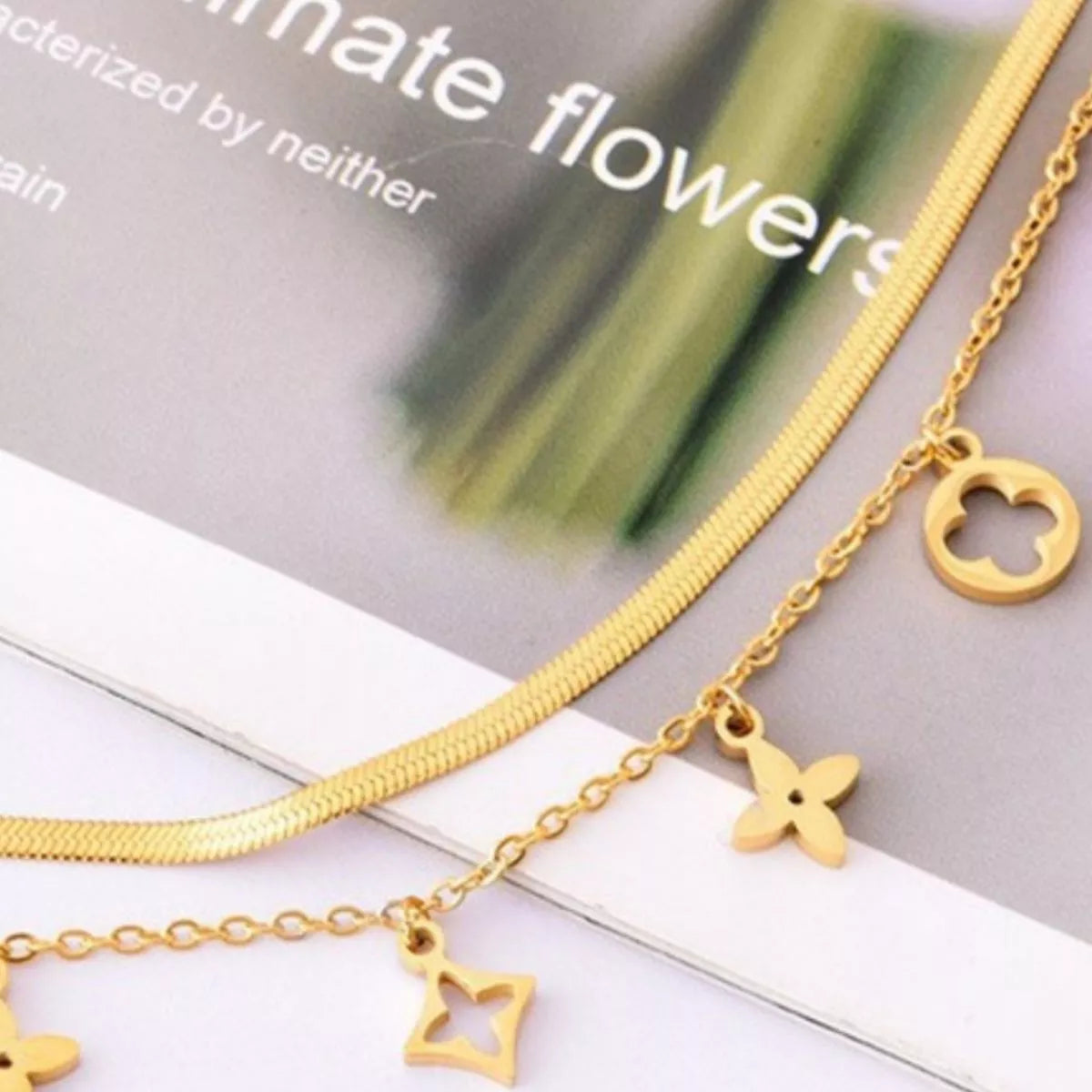 Double Layered Charm Necklace