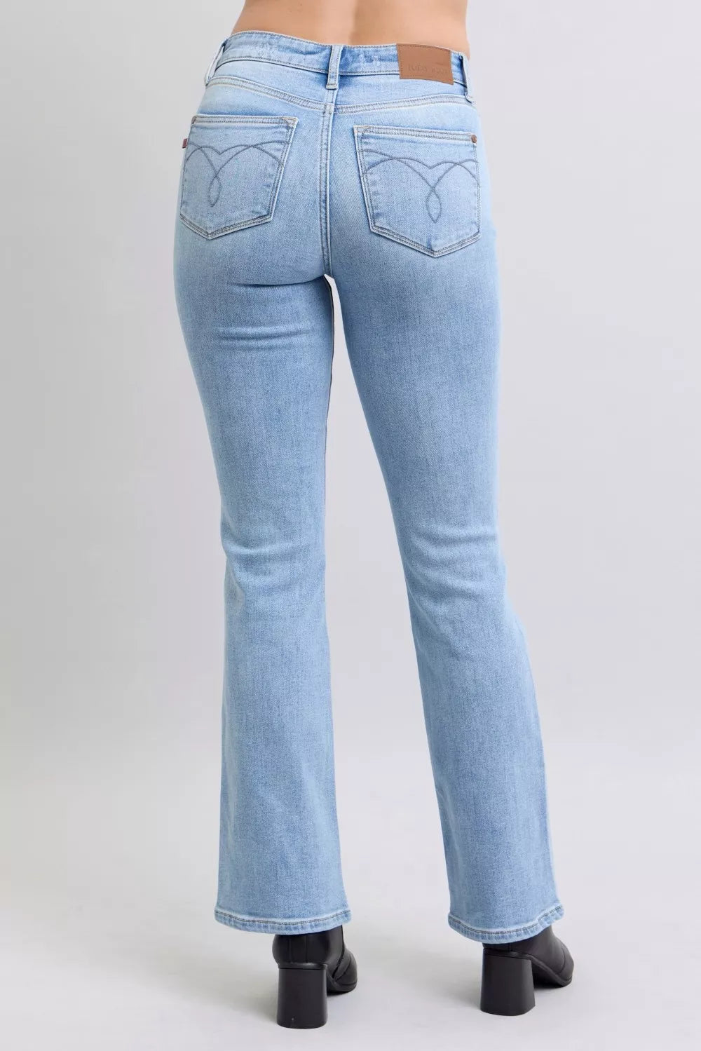 Mid-Rise Thermal Bootcut Jeans