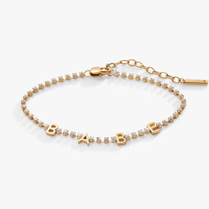 "Babe" Crystal Tennis Bracelet - Alex and Ani