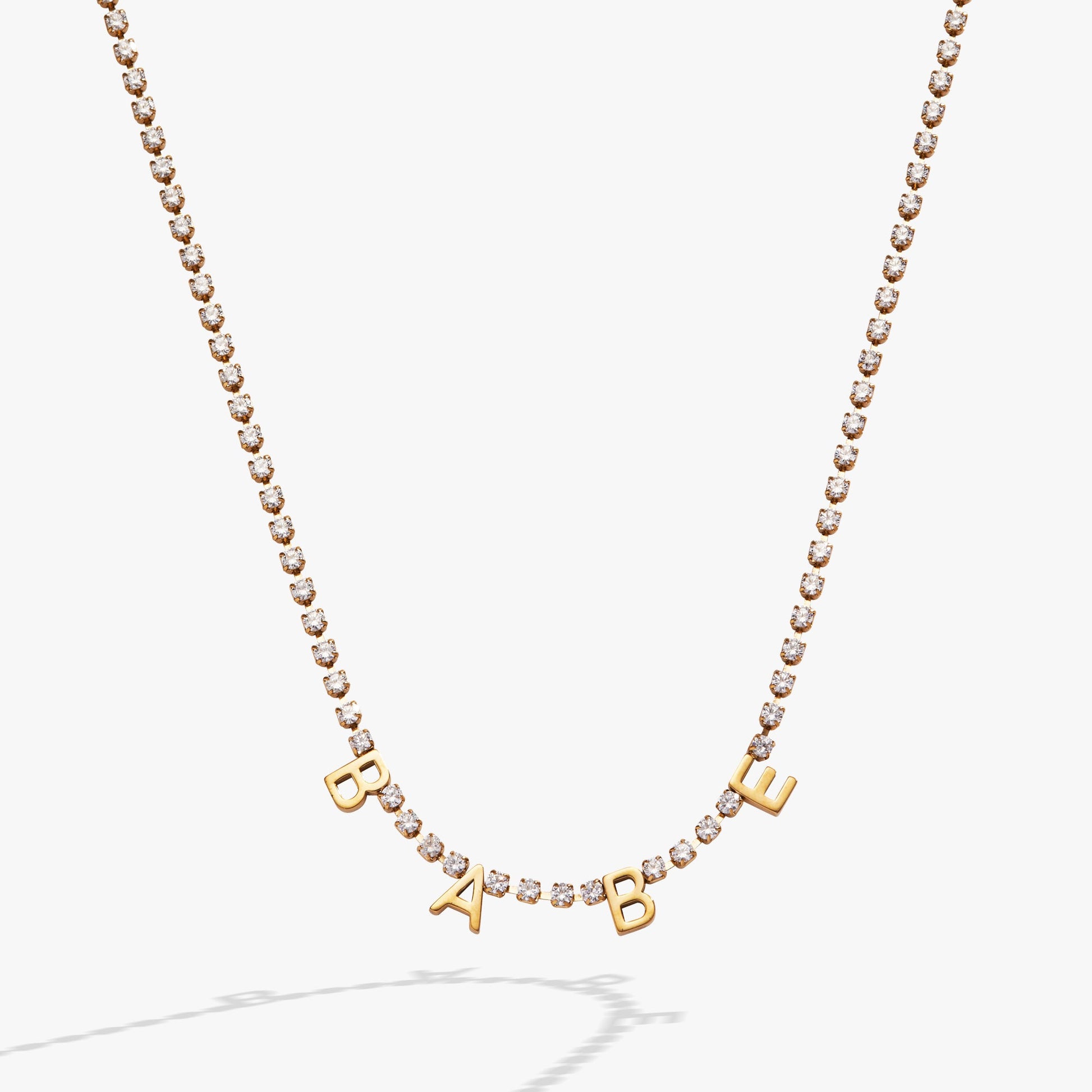BABE Crystal Tennis Necklace - Alex and Ani - Front View