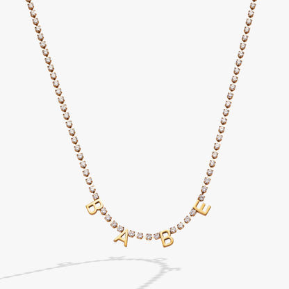 BABE Crystal Tennis Necklace - Alex and Ani - Front View