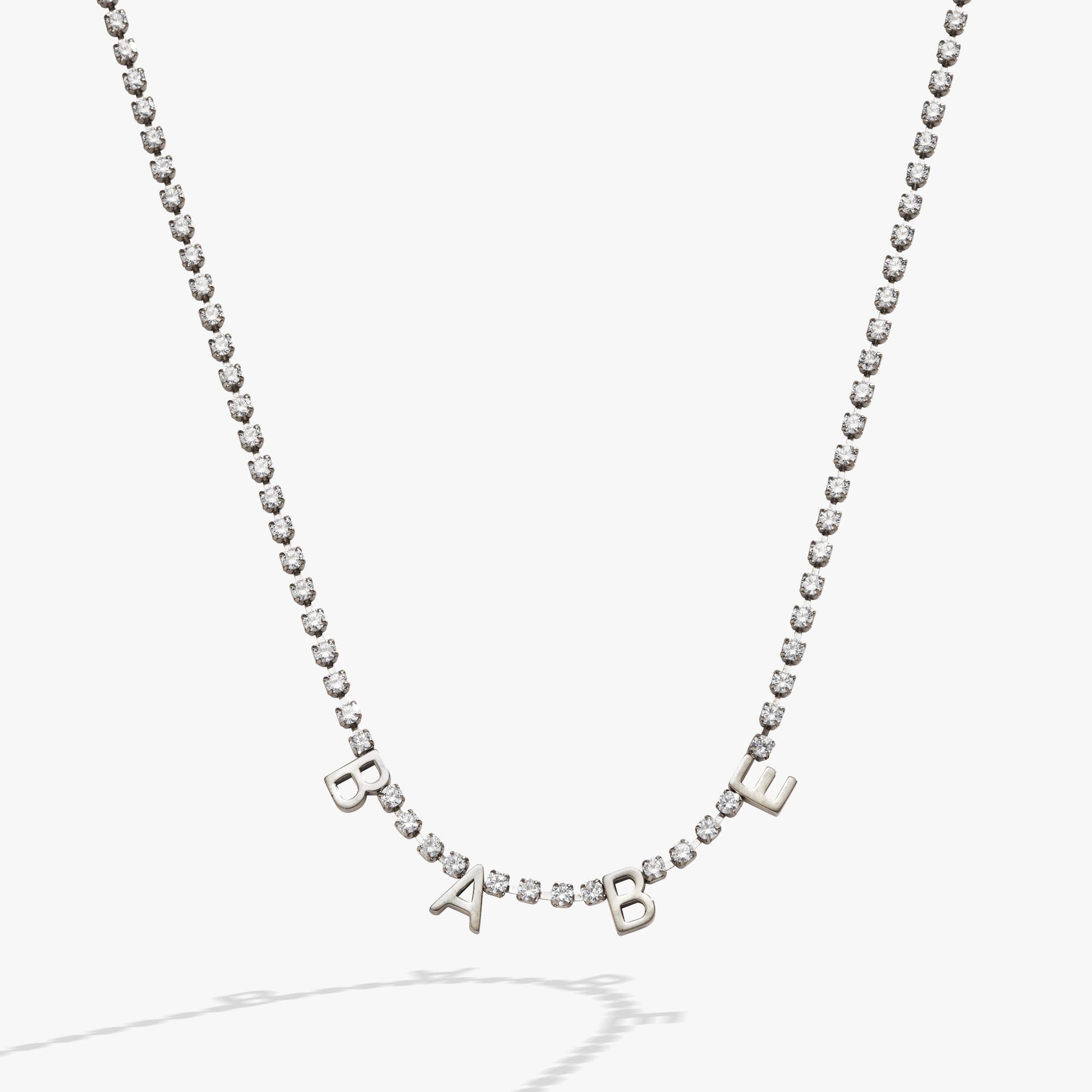 BABE Crystal Tennis Necklace - Alex and Ani - Back View