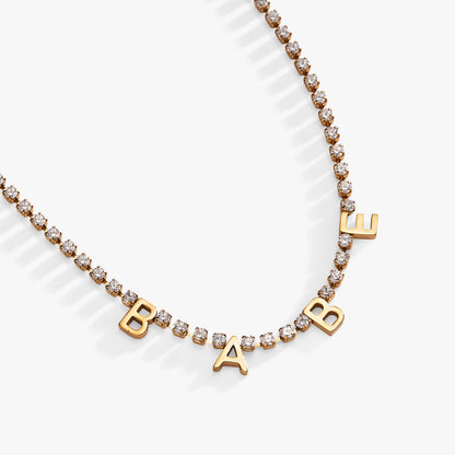 BABE Crystal Tennis Necklace - Alex and Ani - Detail View 5