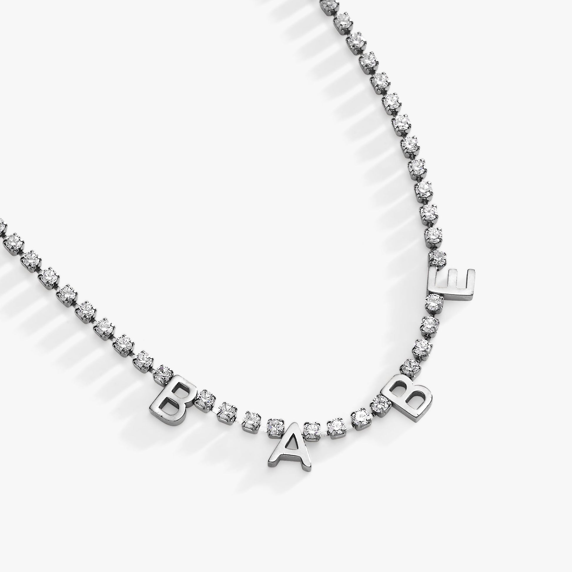 BABE Crystal Tennis Necklace - Alex and Ani - Side View