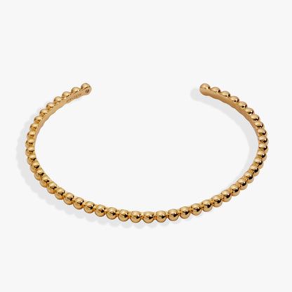 Gold Beaded Cuff Bracelet - Alex and Ani - Front View