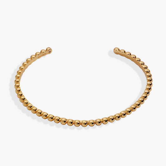 Gold Beaded Cuff Bracelet - Alex and Ani - Front View