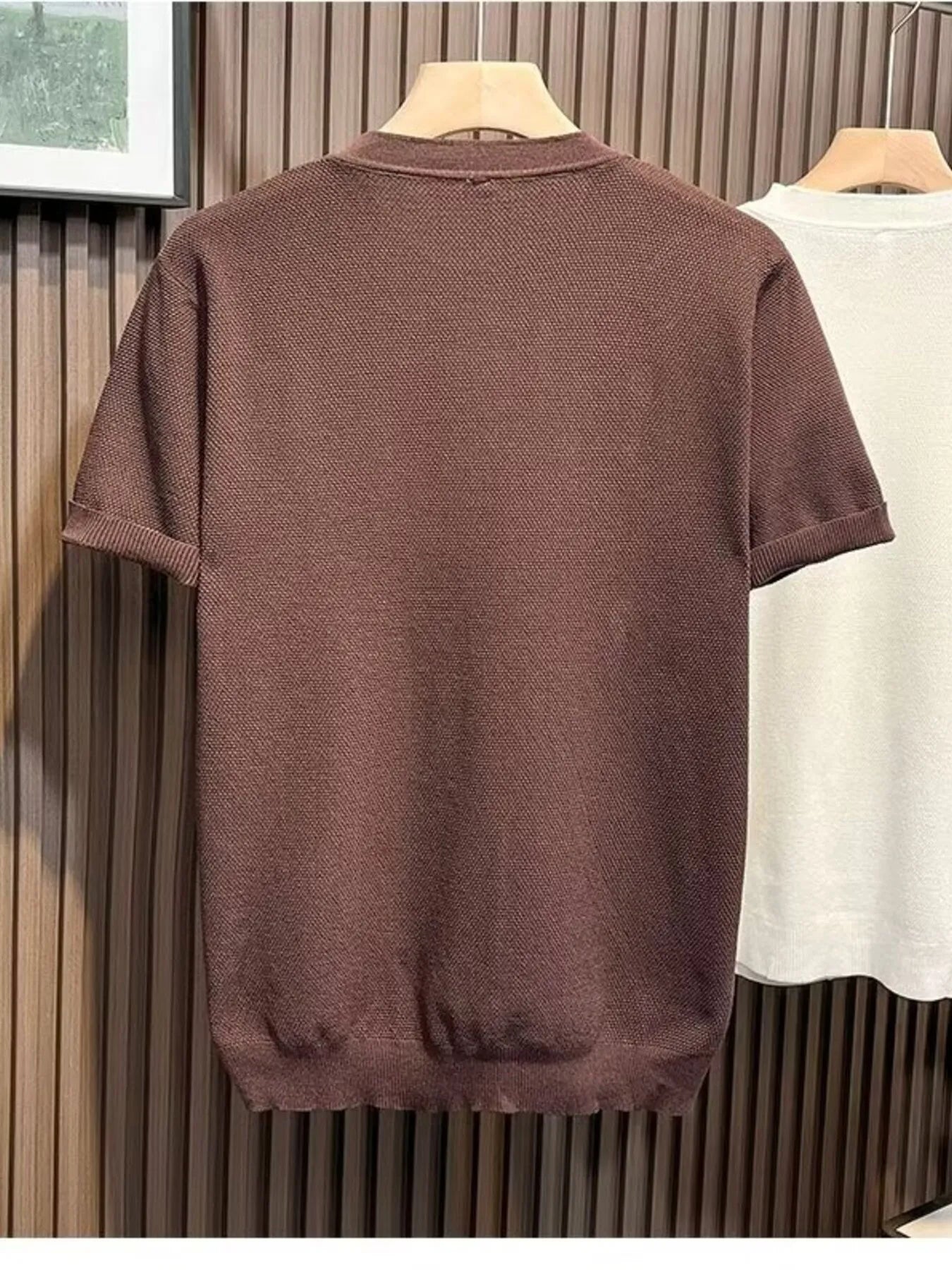 Men's Classic Short Sleeve Knit Top with Button Detail