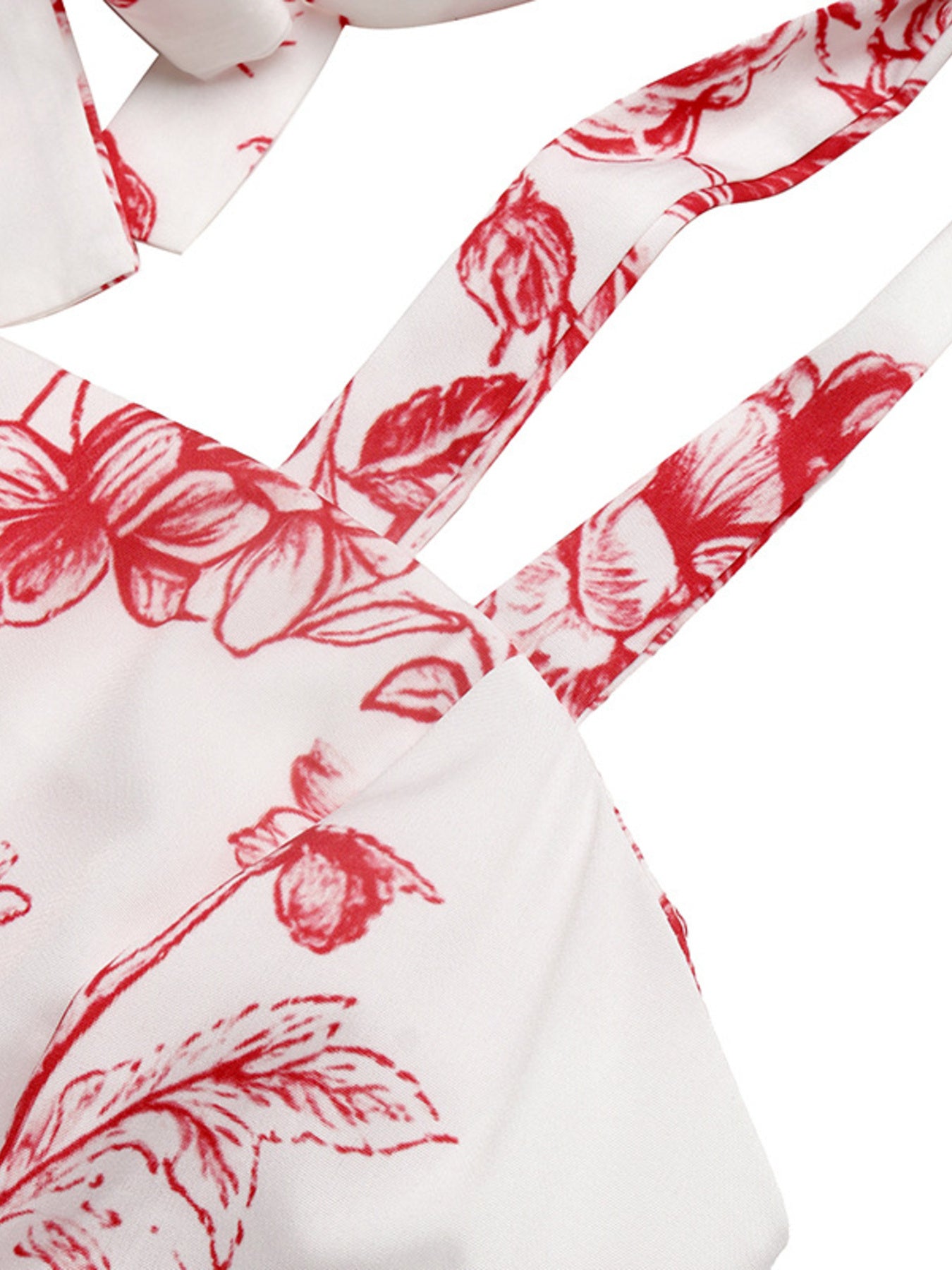 Floral Print Tie Strap Maxi Dress