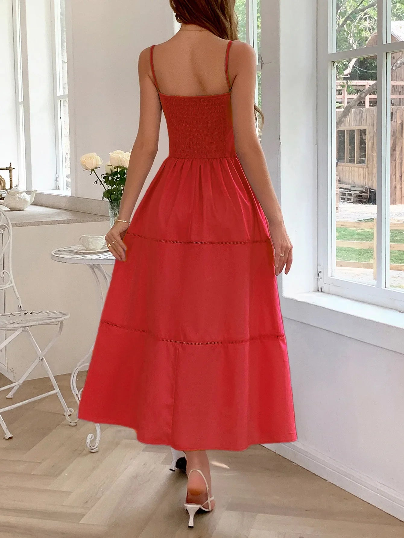 Tie-Front Maxi Dress - Detail View 4