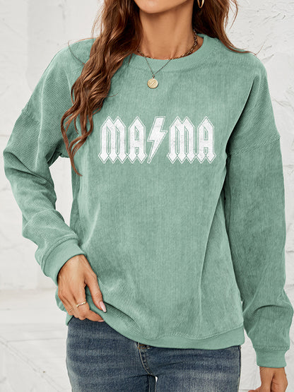 MAMA Graphic Dropped Shoulder Sweatshirt - Detail View 5