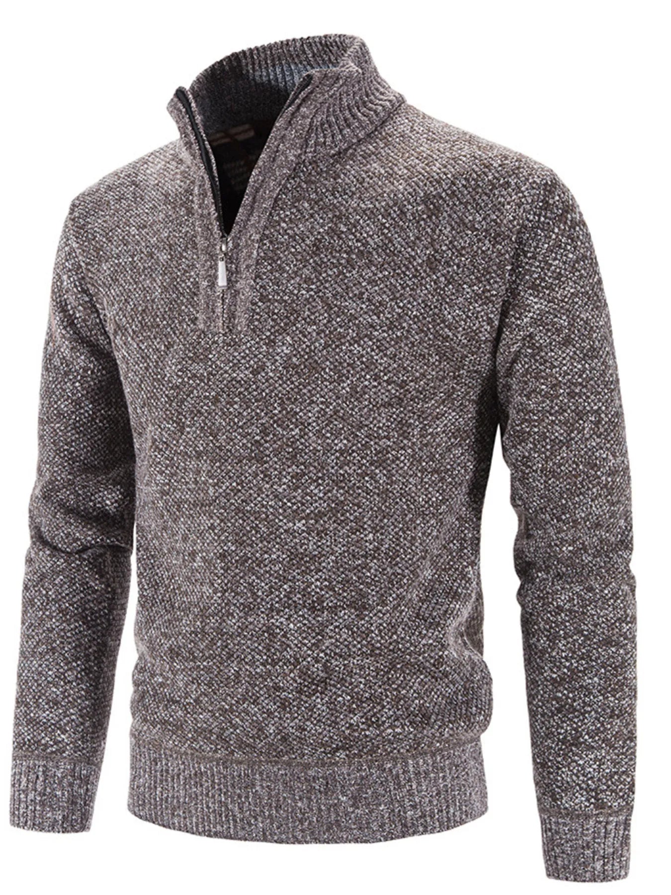 Men's Quarter Zip Long Sleeve Sweater