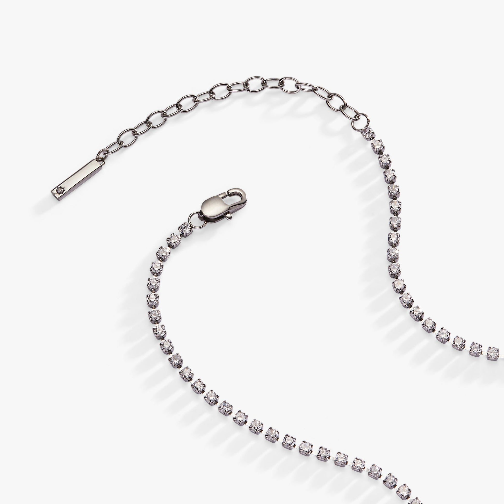 “Bride” Crystal Tennis Necklace - Detail View 4