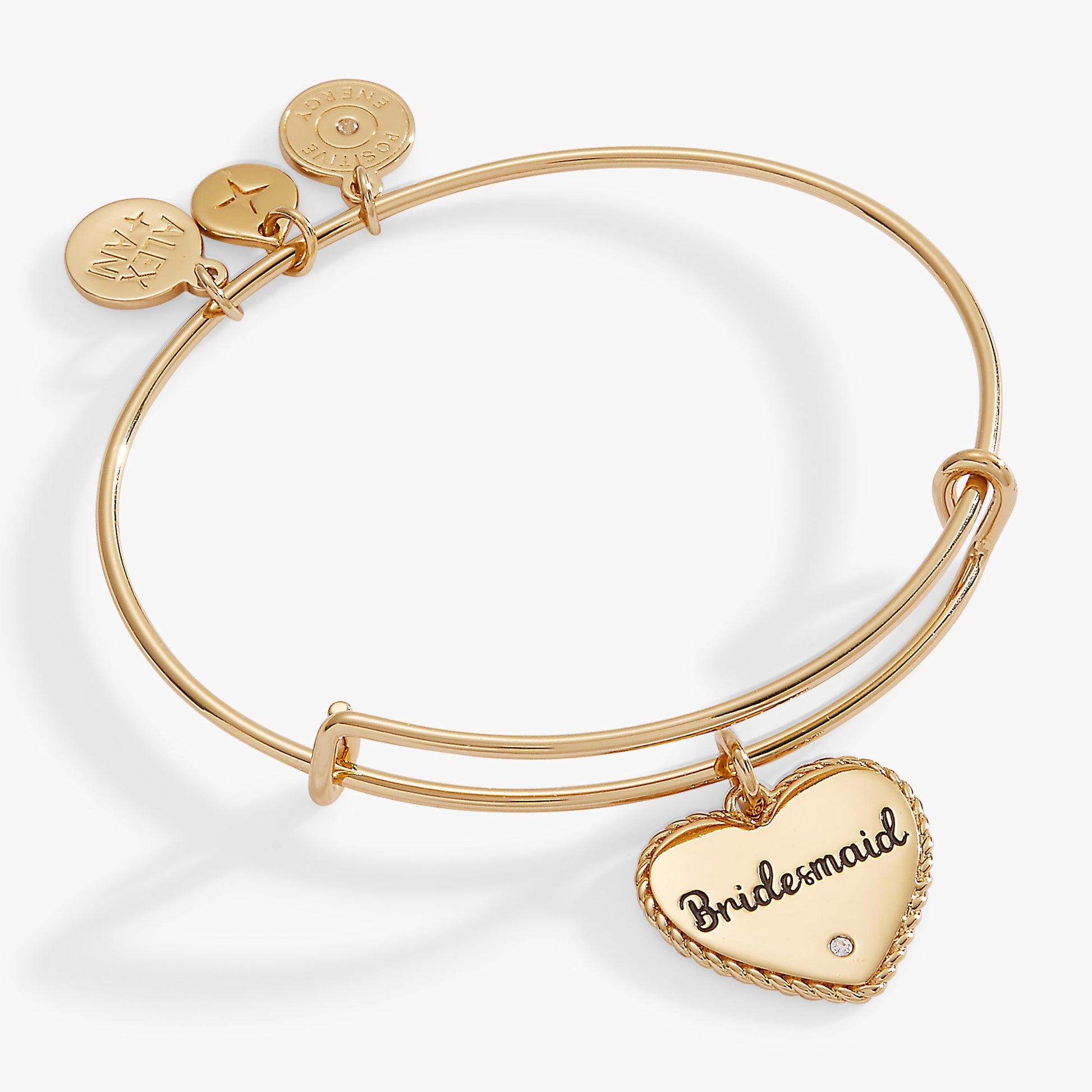 Bridesmaid Heart Bangle - Front View