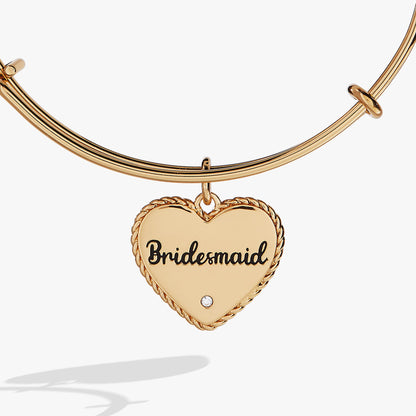 Bridesmaid Heart Bangle - Back View